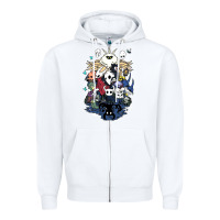 White hollow knight fan art Zipper Hoodie - linhVisuals