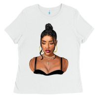 White black woman Ladies Tee - FaDigitalArtStudio
