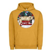 Pigment Peanut Butter Merry Christmas Charolais Bull Urban Hoodie - RanaPortraitStore