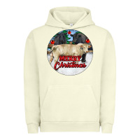 Pigment Pistachio Merry Christmas Charolais Bull Urban Hoodie - RanaPortraitStore