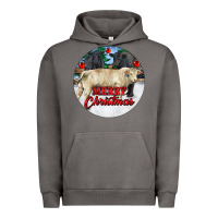Pigment Tornado Merry Christmas Charolais Bull Urban Hoodie - RanaPortraitStore