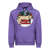 Tulip Merry Christmas Charolais Bull Urban Hoodie - RanaPortraitStore
