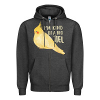 Charcoal Heather cockatiel t  shirt i’m kind of a big tiel t  shirt Zipper Hoodie - linhVisuals
