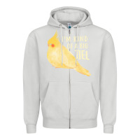 Dove Grey cockatiel t  shirt i’m kind of a big tiel t  shirt Zipper Hoodie - linhVisuals