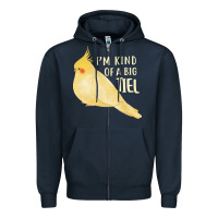 Navy cockatiel t  shirt i’m kind of a big tiel t  shirt Zipper Hoodie - linhVisuals
