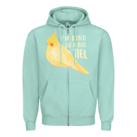 Seafoam cockatiel t  shirt i’m kind of a big tiel t  shirt Zipper Hoodie - linhVisuals