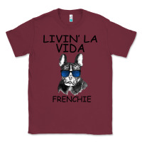 Burgundy Livin' la vida Frenchie Classic Tee - Bettercallsaul