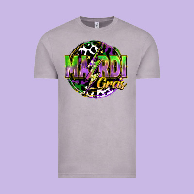 Mardi Gras Lightning Vintage Tee Designed By Fadigitalartstudio