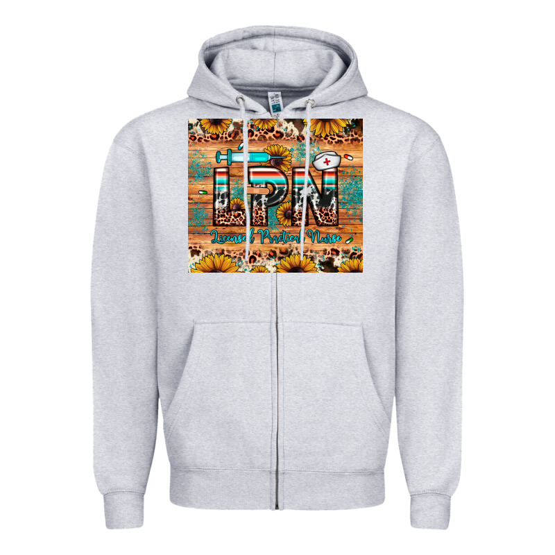 Lpn Licensed Practical Nurse Zipper Hoodie by JahusDesignShop | Teevron