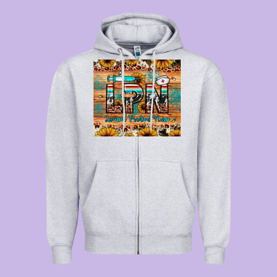 Lpn Licensed Practical Nurse Zipper Hoodie Designed By Jahusdesignshop