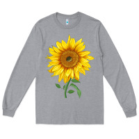 Heather Grey Bambino Sunflower Long Sleeve Tee - LillyAllenDesigns