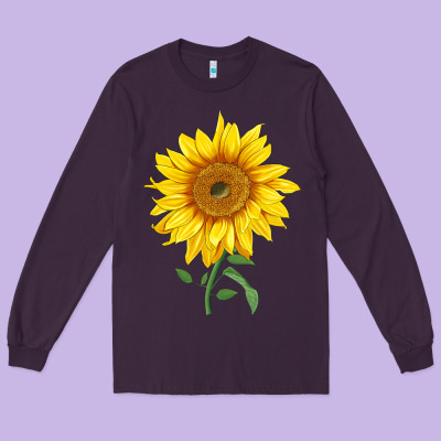 Bambino Sunflower Long Sleeve Tee Designed By Lillyallendesigns