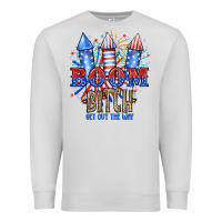 Dove Grey Boom Bıtch Get Out The Way Premium Sweatshirt - JahusDesignShop