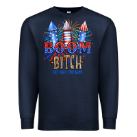 Navy Boom Bıtch Get Out The Way Premium Sweatshirt - JahusDesignShop