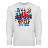 Oatmeal Heather Boom Bıtch Get Out The Way Premium Sweatshirt - JahusDesignShop