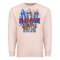 Pale Pink Boom Bıtch Get Out The Way Premium Sweatshirt - JahusDesignShop