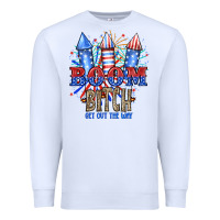 White Boom Bıtch Get Out The Way Premium Sweatshirt - JahusDesignShop