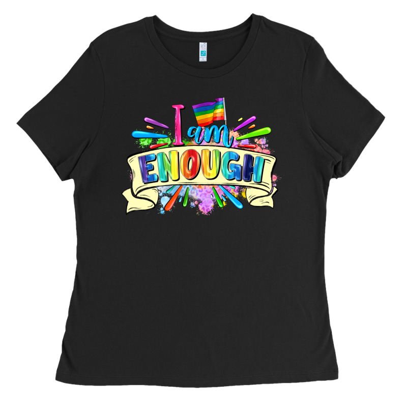 I Am Enough Ladies Tee by FaDigitalArtStudio | Teevron