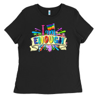 Black I am enough Ladies Tee - FaDigitalArtStudio
