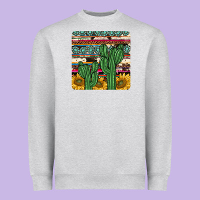 Cactus Sunflower Coaster Heavyweight Sweatshirt Designed By Jahusdesignshop