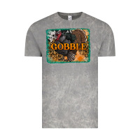 Cloud Rock thanksgiving turkey gobble with background Vintage Tee - RanaPortraitStore