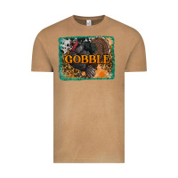 Thanksgiving Turkey Gobble With Background Vintage Tee | Teevron