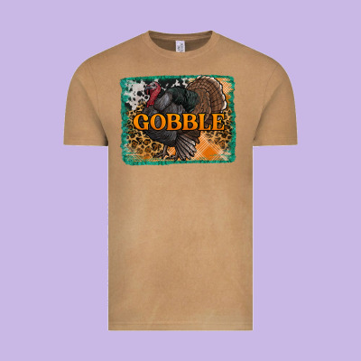 Thanksgiving Turkey Gobble With Background Vintage Tee Designed By Ranaportraitstore
