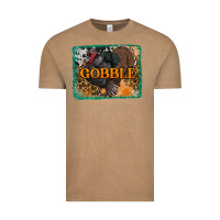Vintage Coffee thanksgiving turkey gobble with background Vintage Tee - RanaPortraitStore