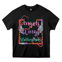 Black Not all angels have wings Heavy Core Tee - CowGirlArtShop