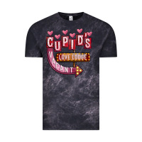 Cloud Black Valentines Day Cupid's Love Lodge Vintage Tee - FaDigitalArtStudio