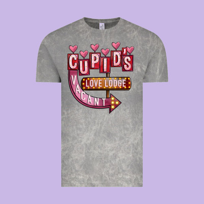 Valentines Day Cupid's Love Lodge Vintage Tee Designed By Fadigitalartstudio