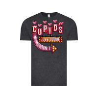 Vintage Black Valentines Day Cupid's Love Lodge Vintage Tee - FaDigitalArtStudio