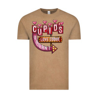 Vintage Coffee Valentines Day Cupid's Love Lodge Vintage Tee - FaDigitalArtStudio