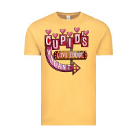 Vintage Mustard Valentines Day Cupid's Love Lodge Vintage Tee - FaDigitalArtStudio