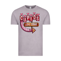 Vintage Zinc Valentines Day Cupid's Love Lodge Vintage Tee - FaDigitalArtStudio
