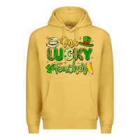 Antique Gold one lucky teacher Premium Hoodie - Artiststas