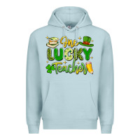 Blue Mist one lucky teacher Premium Hoodie - Artiststas