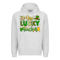 Dove Grey one lucky teacher Premium Hoodie - Artiststas