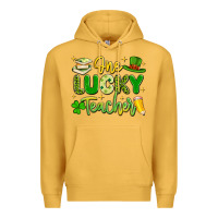 Mustard one lucky teacher Premium Hoodie - Artiststas