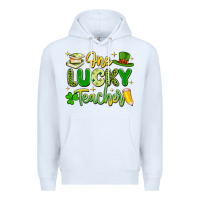 White one lucky teacher Premium Hoodie - Artiststas
