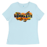 Baby Blue Equality hurts no one Ladies Tee - FaDigitalArtStudio