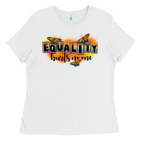 White Equality hurts no one Ladies Tee - FaDigitalArtStudio