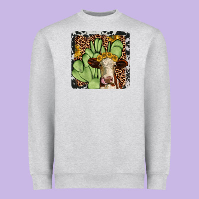 Cactus Hereford Coaster Heavyweight Sweatshirt Designed By Jahusdesignshop