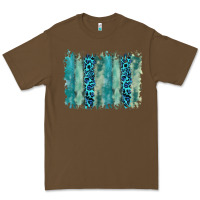 Cacao turquoise leopard watercolor brushstroke background Premium Tee - RanaPortraitStore