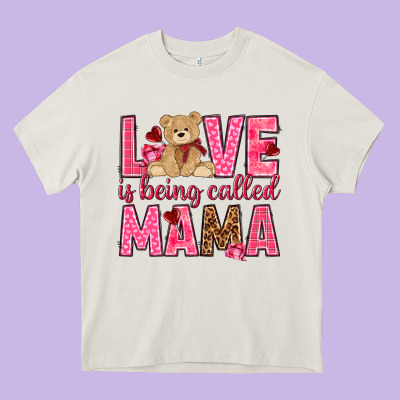 Love Is Being Called Mama Valentine's Day Heavy Core Tee Designed By Howdyjamesfarm
