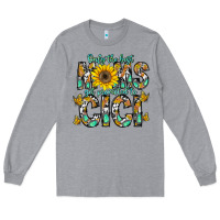 Heather Grey only the best moms get promoted to cici Long Sleeve Tee - CowhideDigitalArt