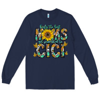 Navy only the best moms get promoted to cici Long Sleeve Tee - CowhideDigitalArt