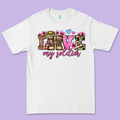 Love My Soldier Olivia Premium Tee Designed By Oliviacreatesart