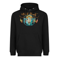 Black Wild Heart Heavyweight Hoodie - JahusDesignShop