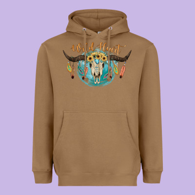Wild Heart Heavyweight Hoodie Designed By Jahusdesignshop